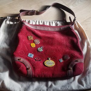 Loewe Red Suede Shoulder Bag 160th Anniversary